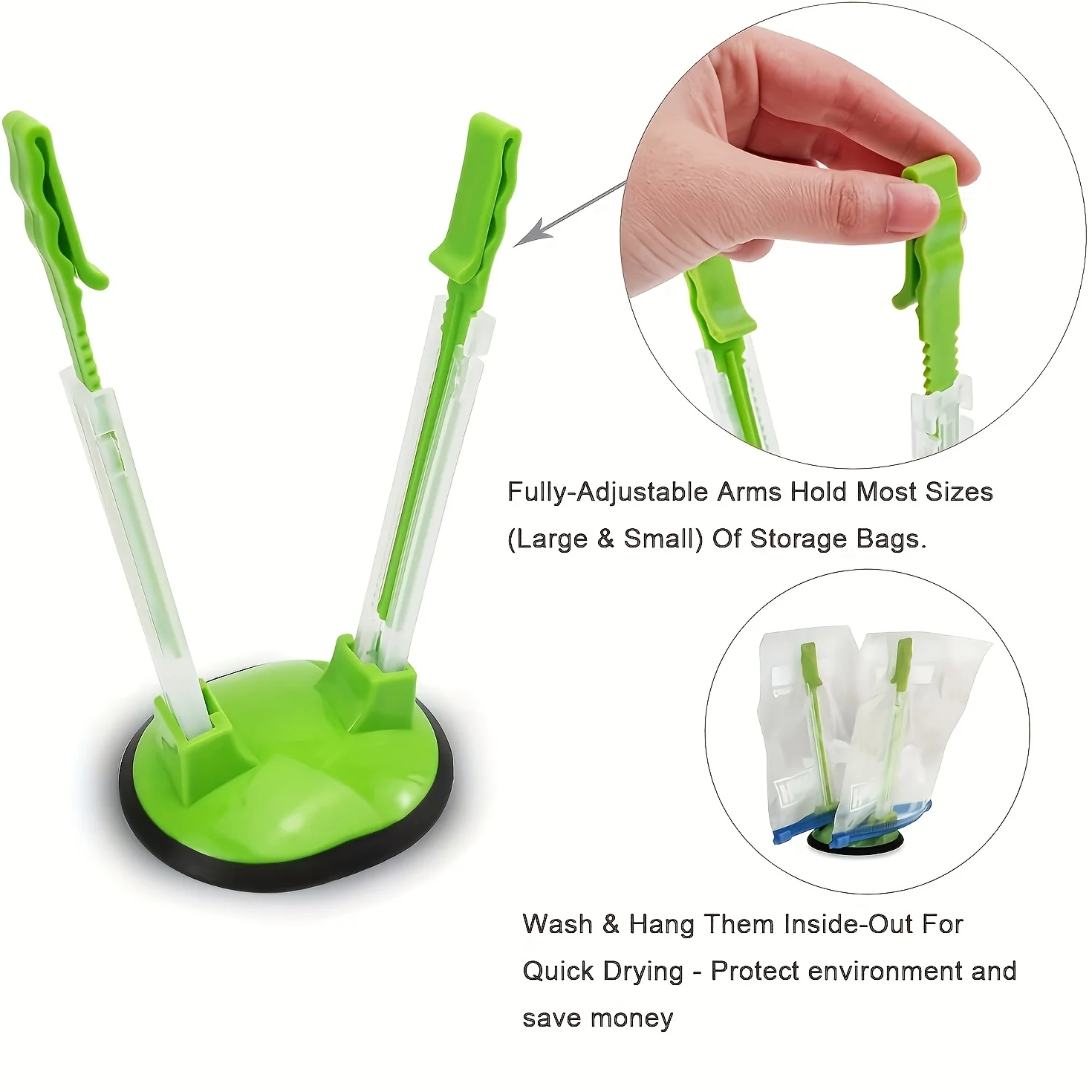 Kitchen Hand Gadgets - Suporte de saco com zíper plástico