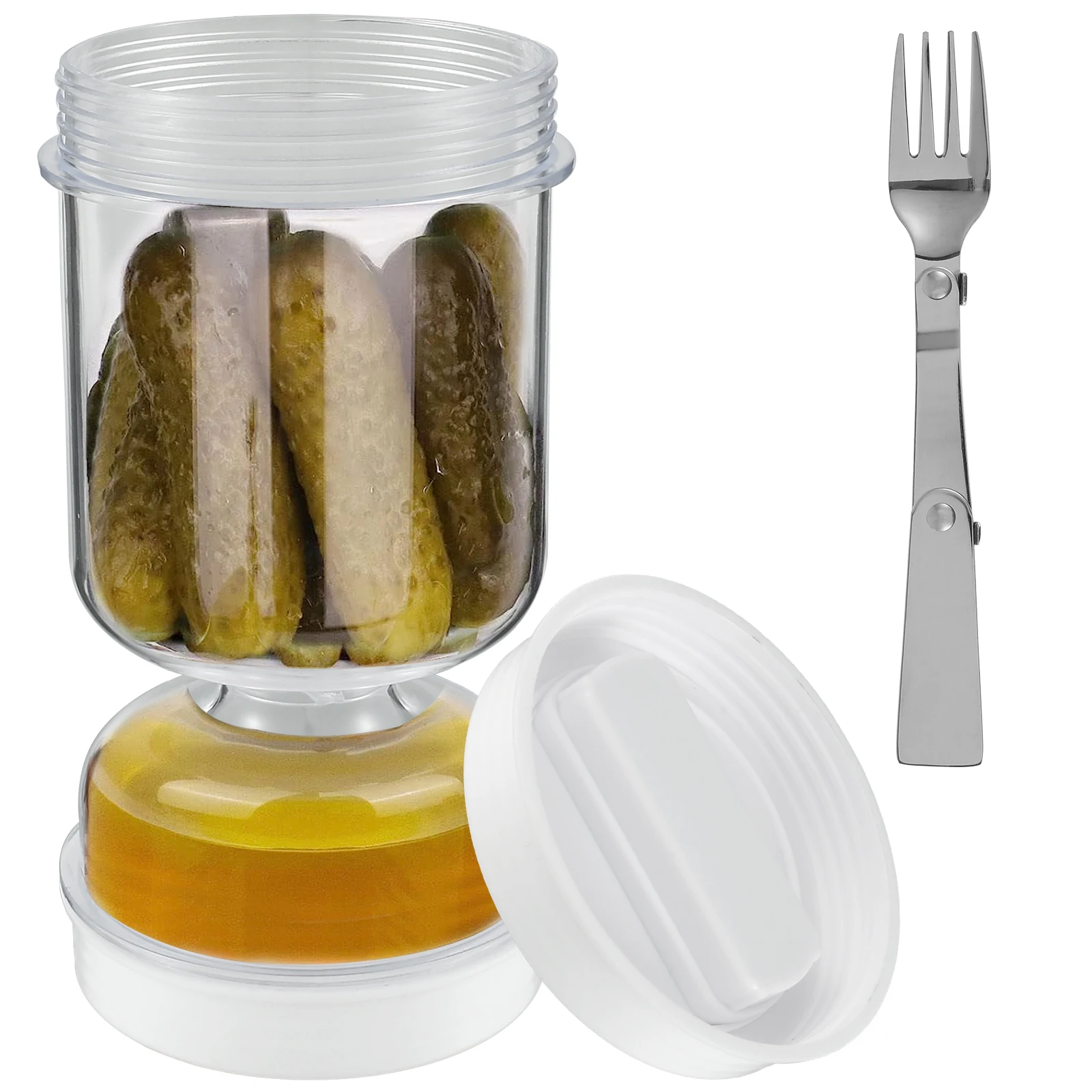 Korean Kitchen Gadgets - Frasco de picles com garfos, dispensador