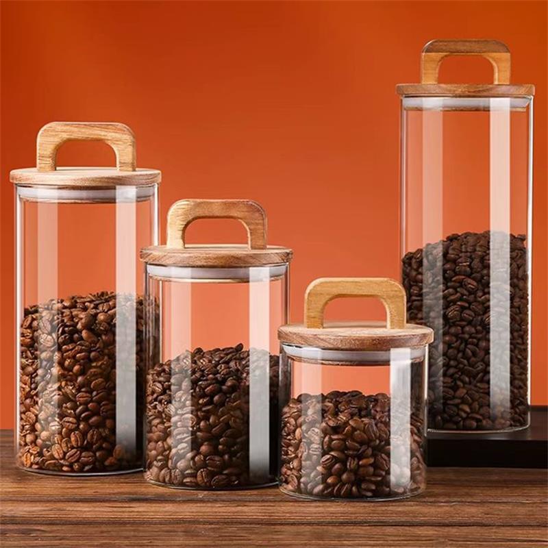 Korean Kitchen Gadgets - Frasco de vidro transparente com tampa