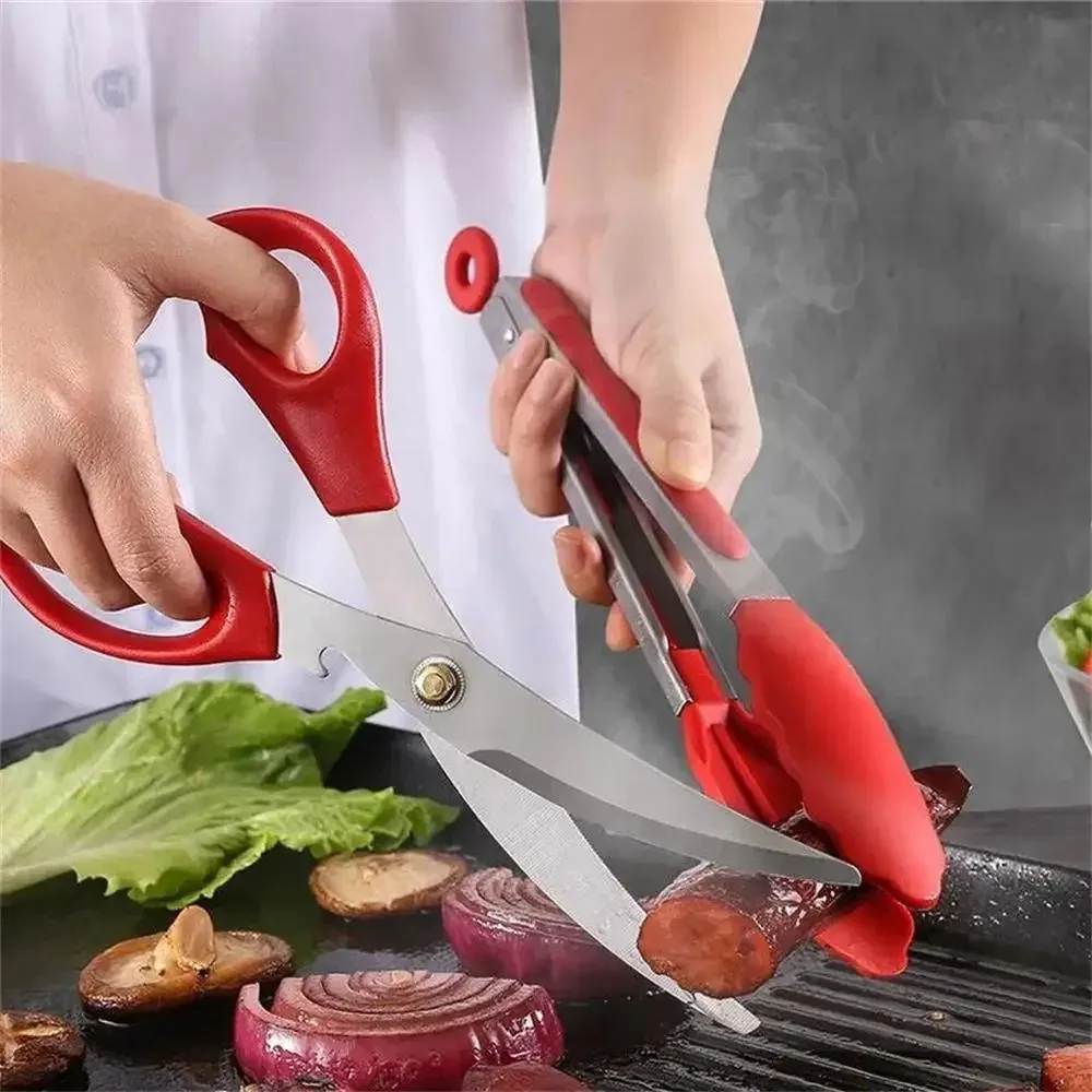 Korean Kitchen Gadgets - Conjunto de Tesoura e Pinça de