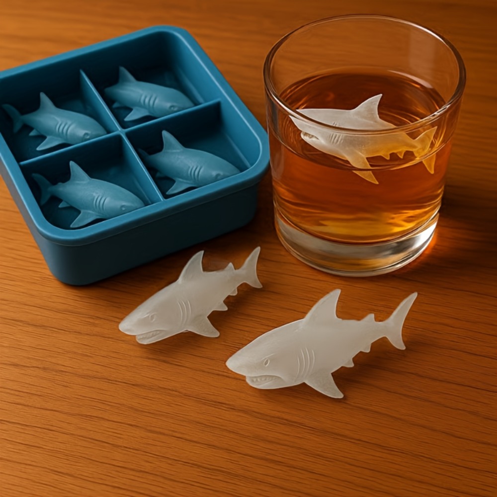 Kitchen Gadgets You Must Have - Forma de Gelo de Silicone Tubarão