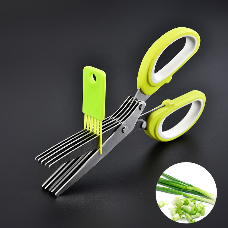 Herb Scissors 5 Blade - Tesoura de ervas de aço inoxidável,