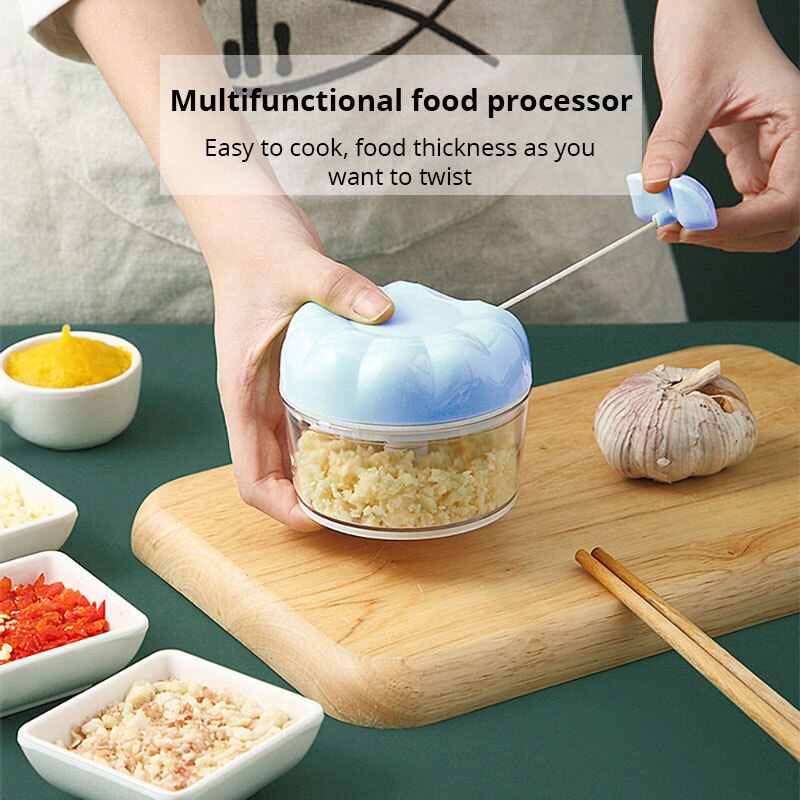 Kitchen Hand Gadgets - 1pc azul/rosa manual triturador de alho