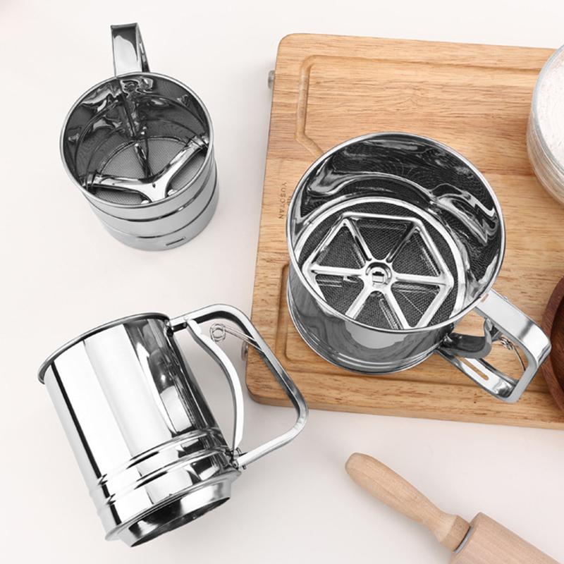 Peneira de Farinha de Aço Inox - Kitchen Hand Gadgets avaliação e preço