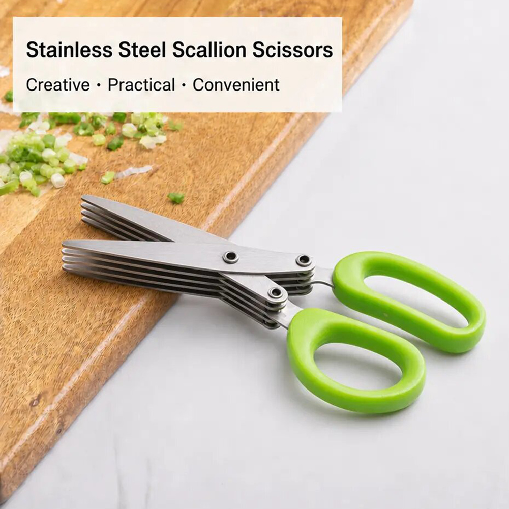 Tesoura de Ervas de Aço Inoxid - Herb Scissors 5 Blade avaliação e preço