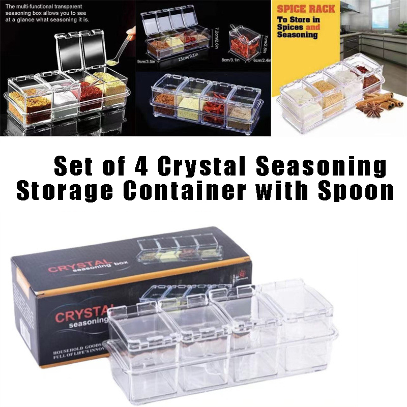 Caixa de tempero transparente  - Korean Kitchen Gadgets avaliação e preço