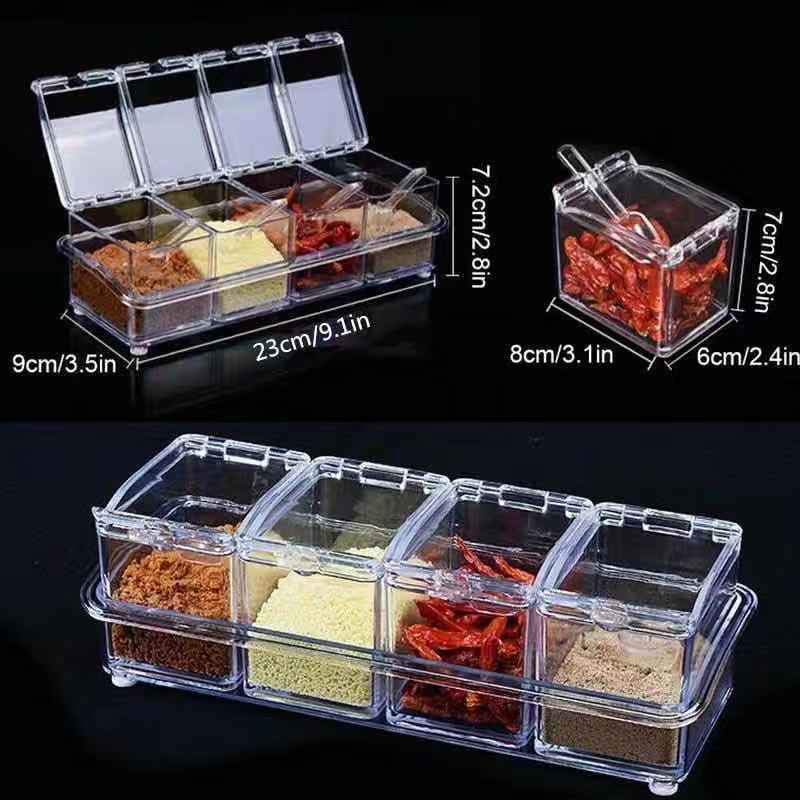 Caixa de tempero transparente  - Korean Kitchen Gadgets avaliação e preço