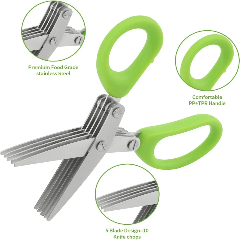 Tesoura de Ervas Economizadora - Herb Scissors 5 Blade avaliação e preço