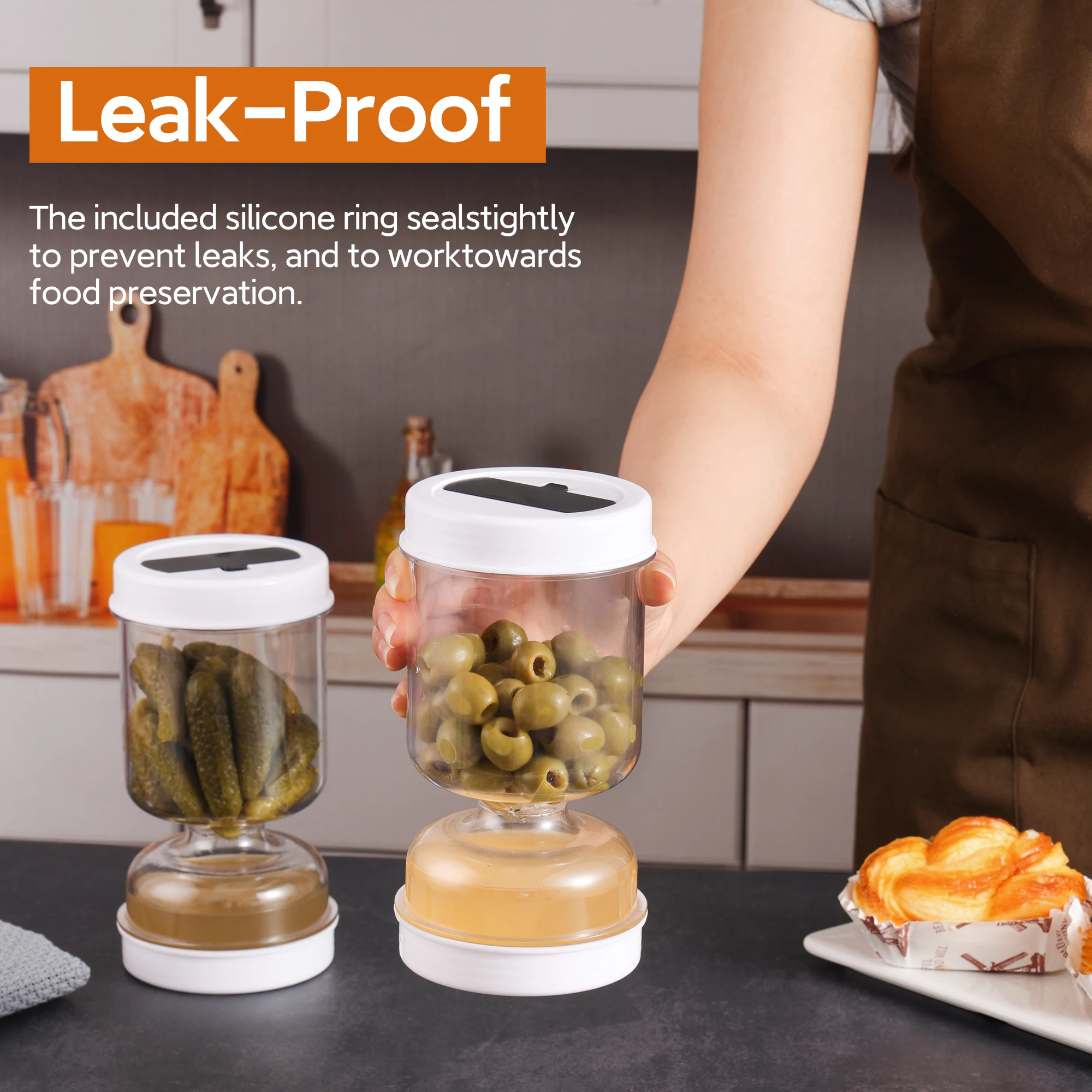 Frasco de picles com garfos, d - Korean Kitchen Gadgets avaliação e preço