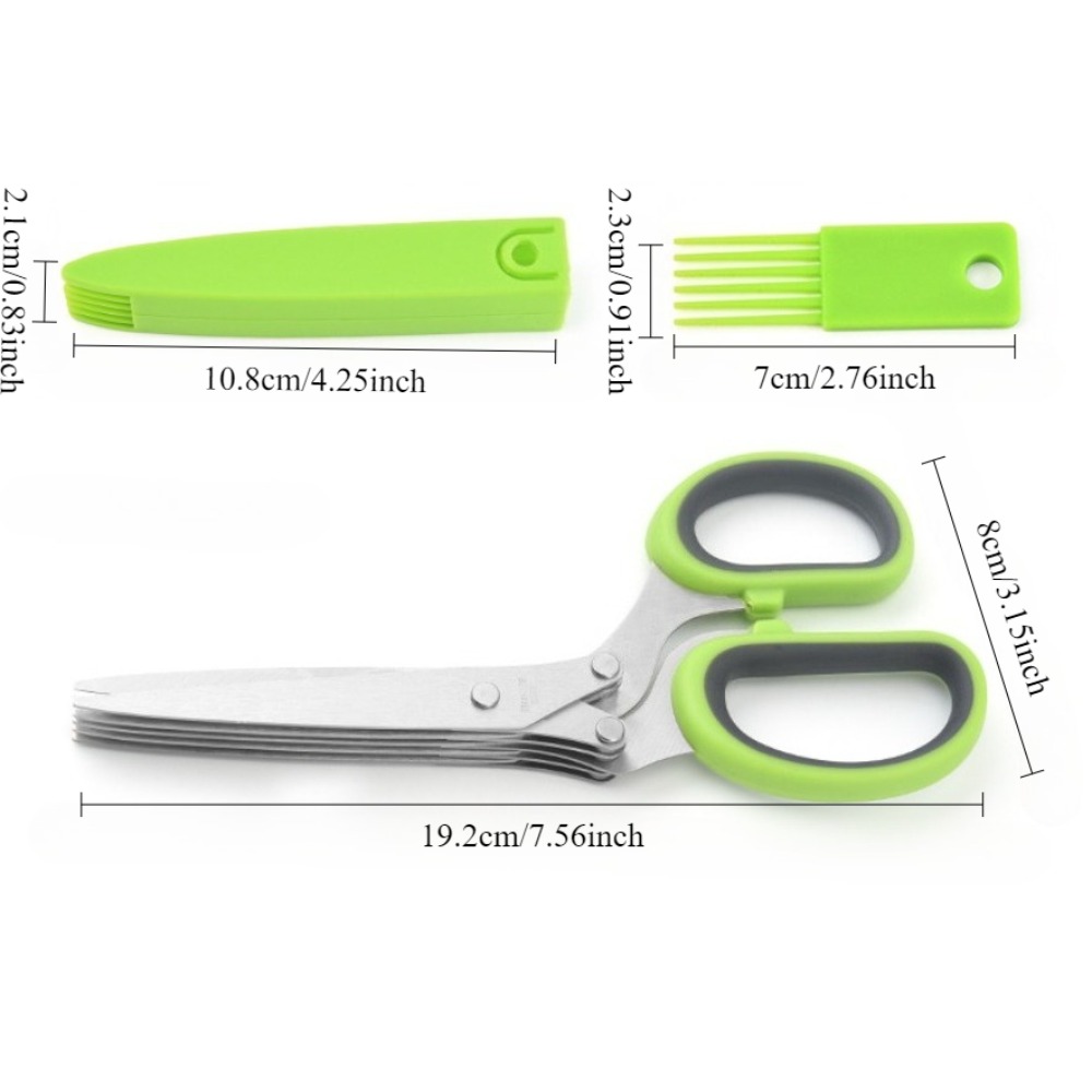 Tesoura multicamadas de cozinh - Herb Scissors 5 Blade avaliação e preço