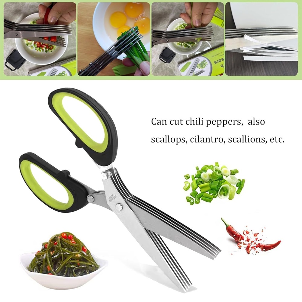 Tesoura multicamadas de cozinh - Herb Scissors 5 Blade avaliação e preço