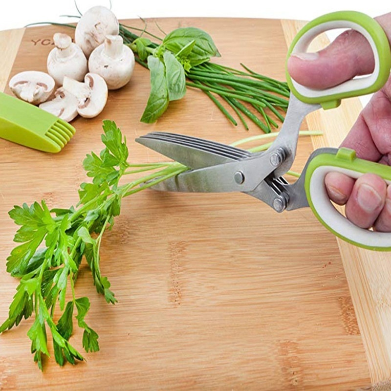 Tesoura de ervas com 5 lâminas - Herb Scissors 5 Blade avaliação e preço
