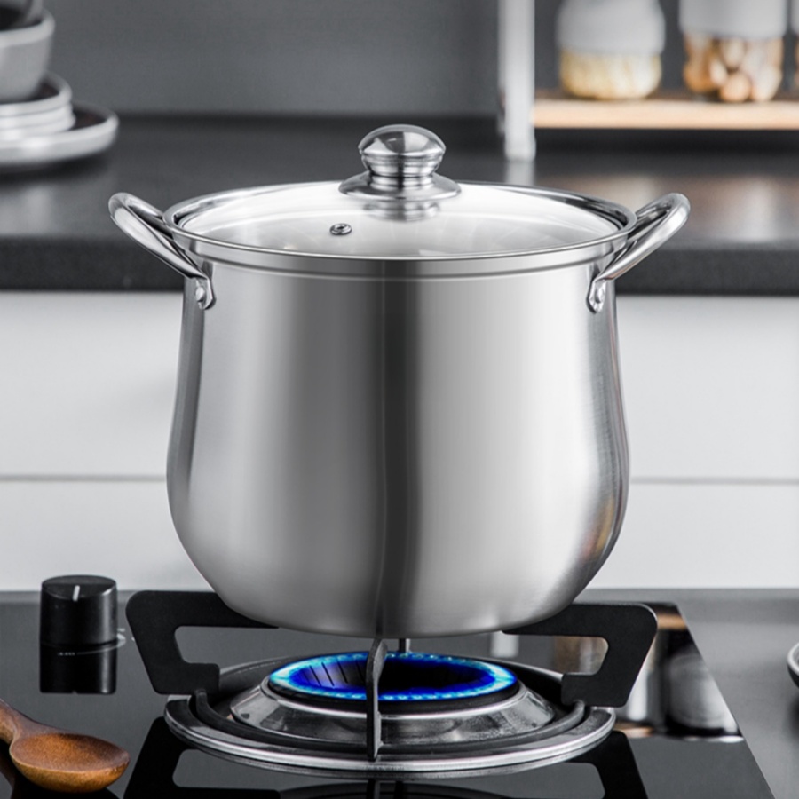 Pote grande de aço inoxidável, - Kitchen Gadgets Essential avaliação e preço