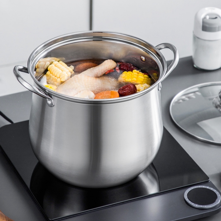 Pote grande de aço inoxidável, - Kitchen Gadgets Essential avaliação e preço