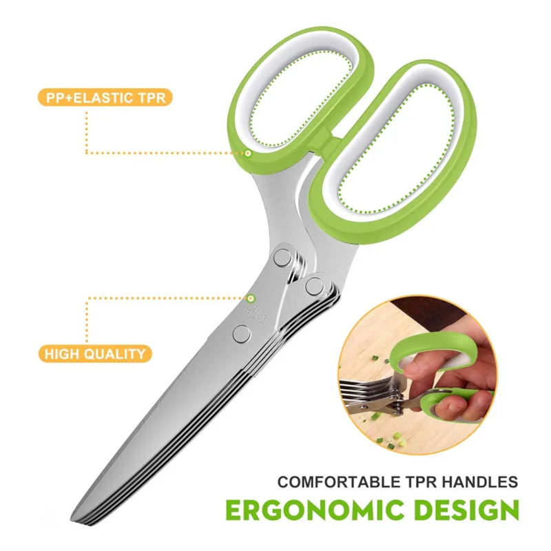 Tesoura de Ervas em Aço Inoxid - Herb Scissors 5 Blade avaliação e preço