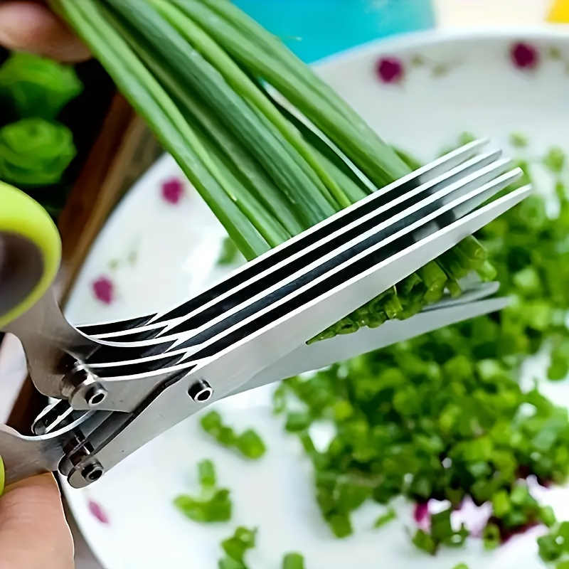 Tesoura de Ervas de Aço Inoxid - Herb Scissors 5 Blade avaliação e preço