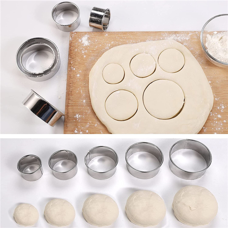 5 pçs redondo de aço inoxidáve - Kitchen Gadgets For Cooking avaliação e preço