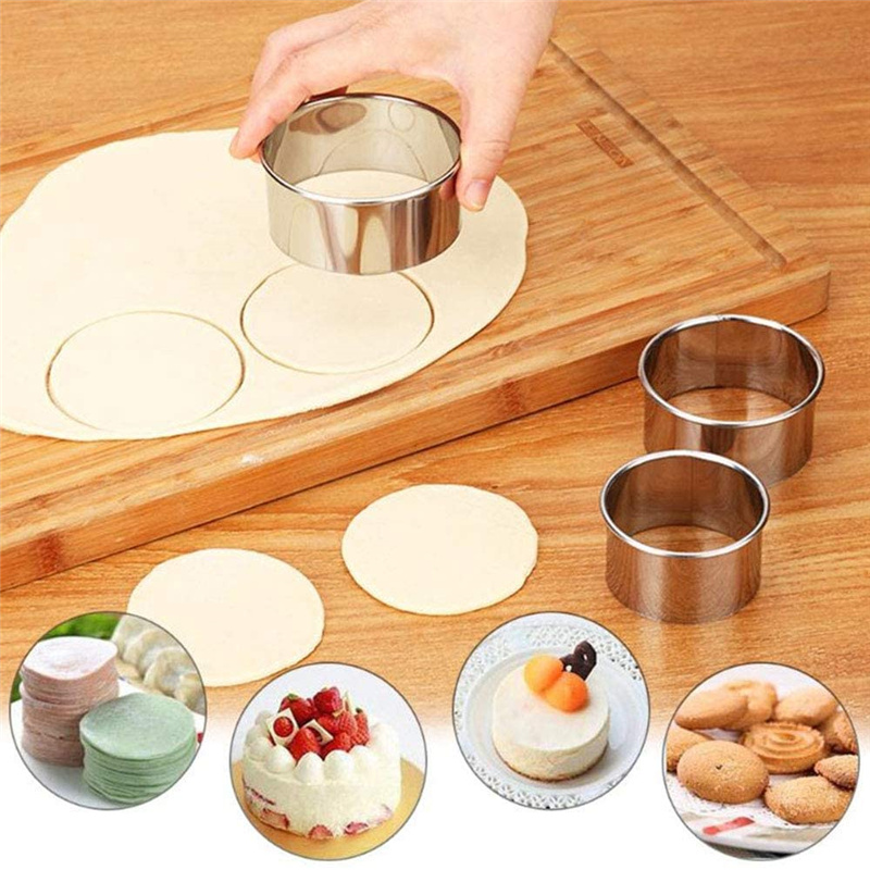 5 pçs redondo de aço inoxidáve - Kitchen Gadgets For Cooking avaliação e preço