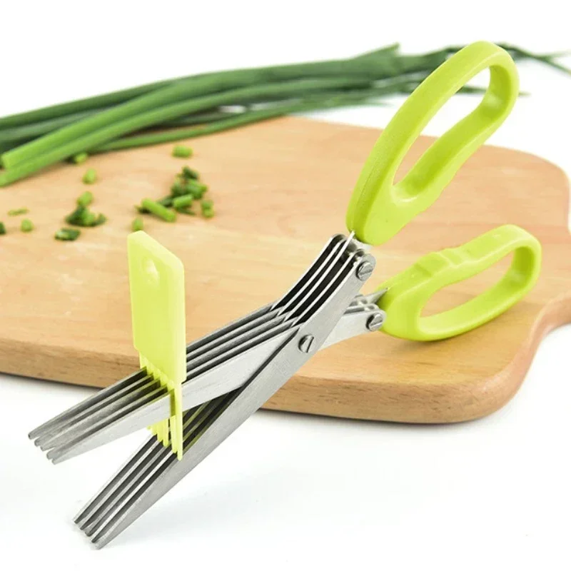Tesoura de cozinha multifuncio - Herb Scissors 5 Blade avaliação e preço