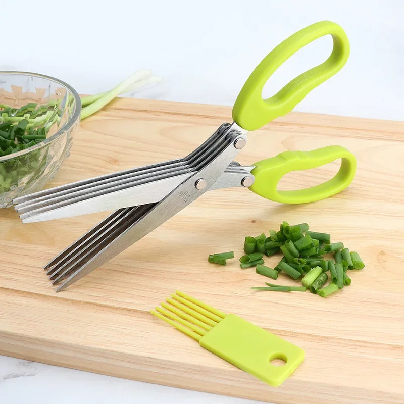 Tesoura de cozinha multifuncio - Herb Scissors 5 Blade avaliação e preço
