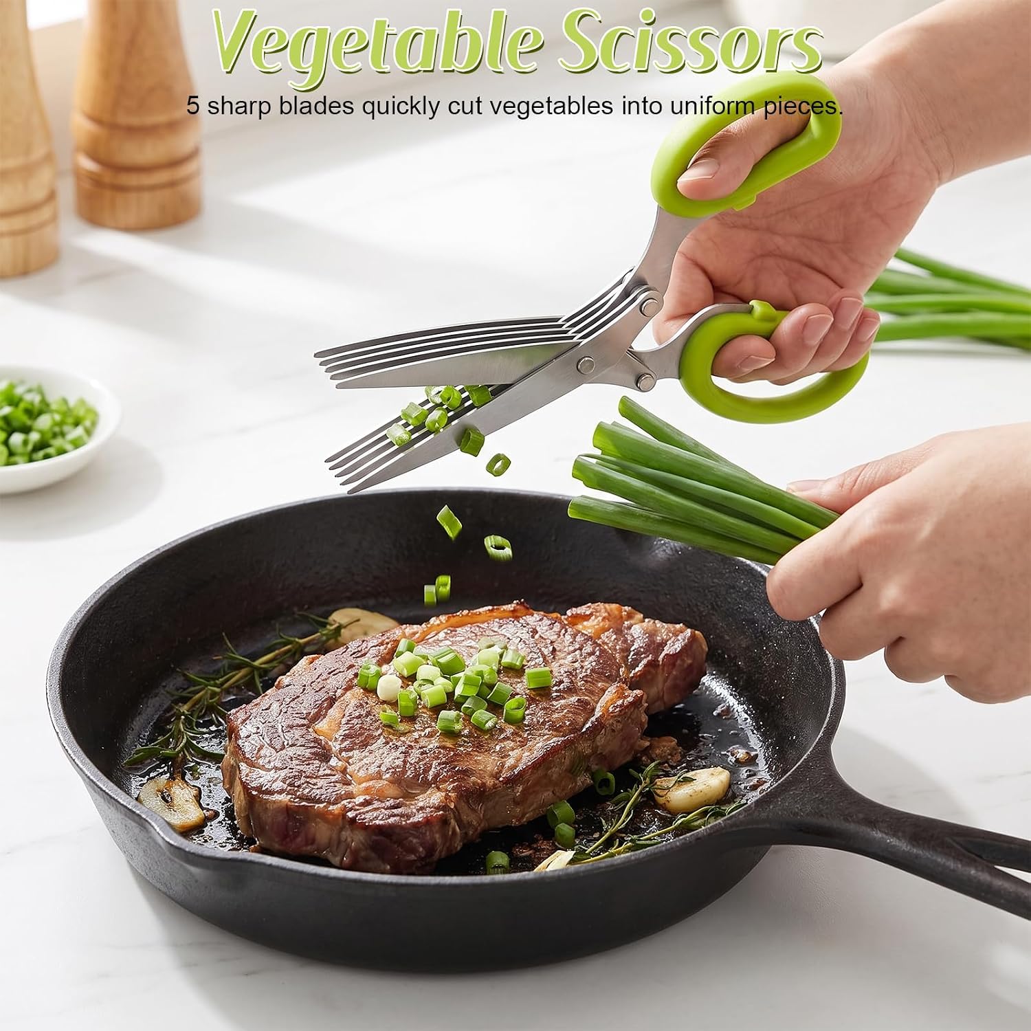 2027 Nova Tesoura para Ervas c - Herb Scissors 5 Blade avaliação e preço